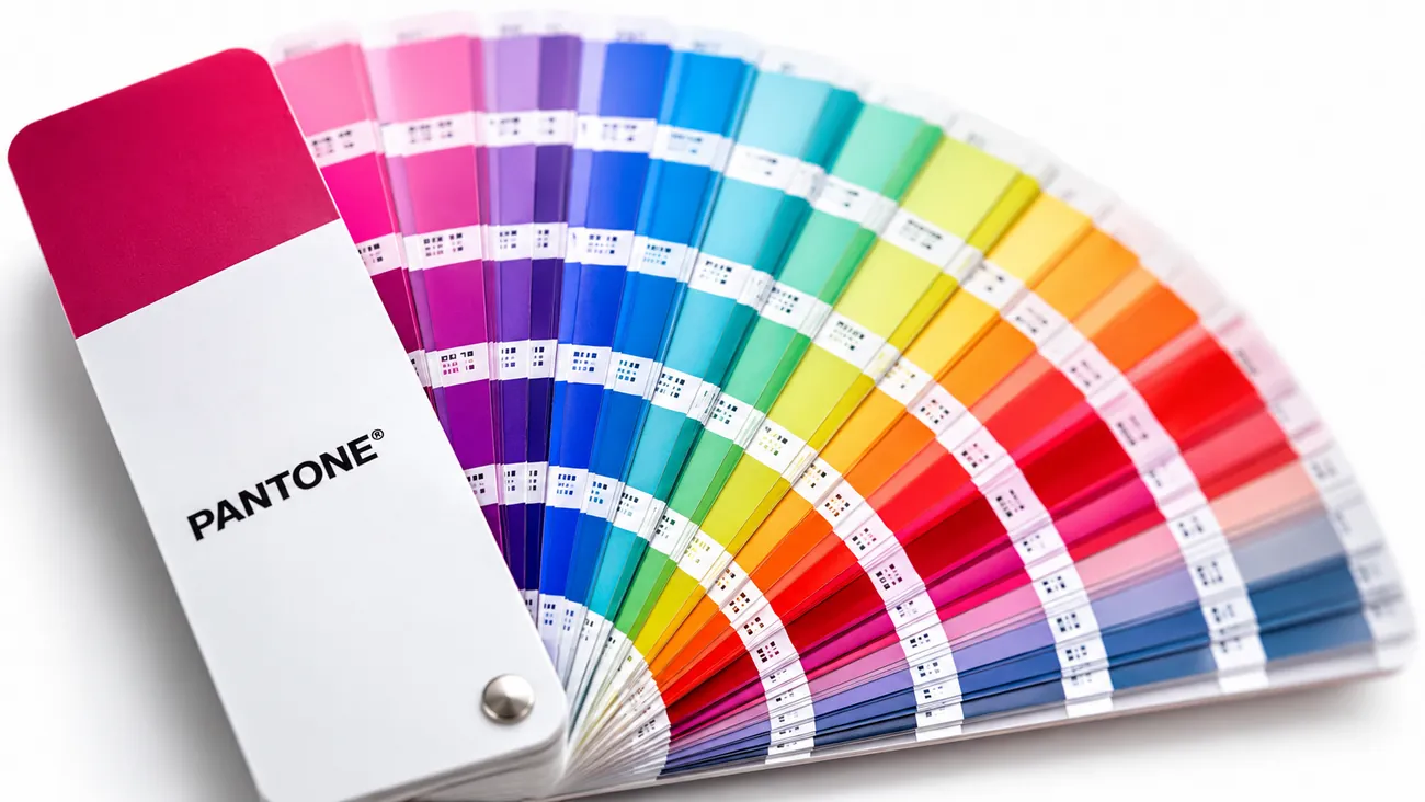 Abanicos de color PANTONE Formula Guide desplegados